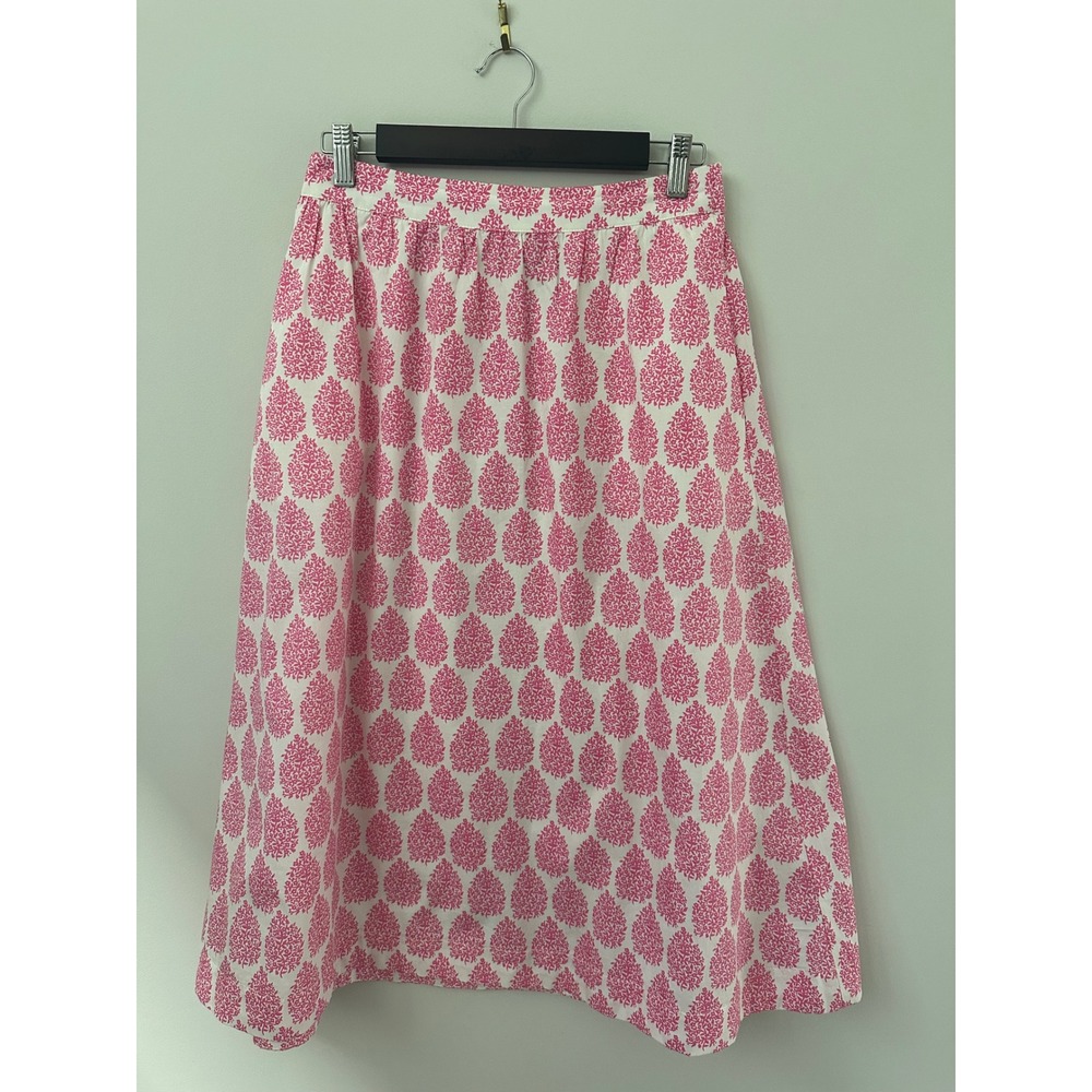 Women Size 6 (US) Boden Hattie Poplin Midi Skirt Sangria Sunset Floret Print